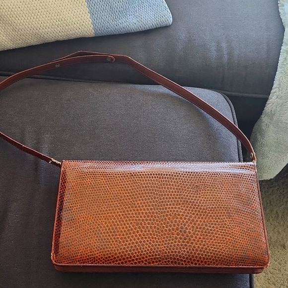 Vintage snakeskin shoulder bag - Picture 1 of 6